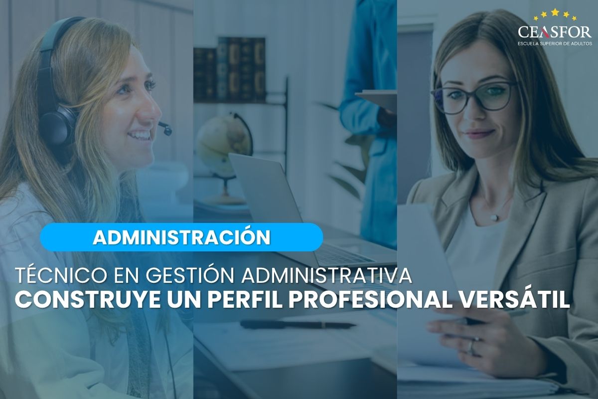 Técnico en Gestión Administrativa en un entorno de oficina, una formación con salidas en múltiples sectores.